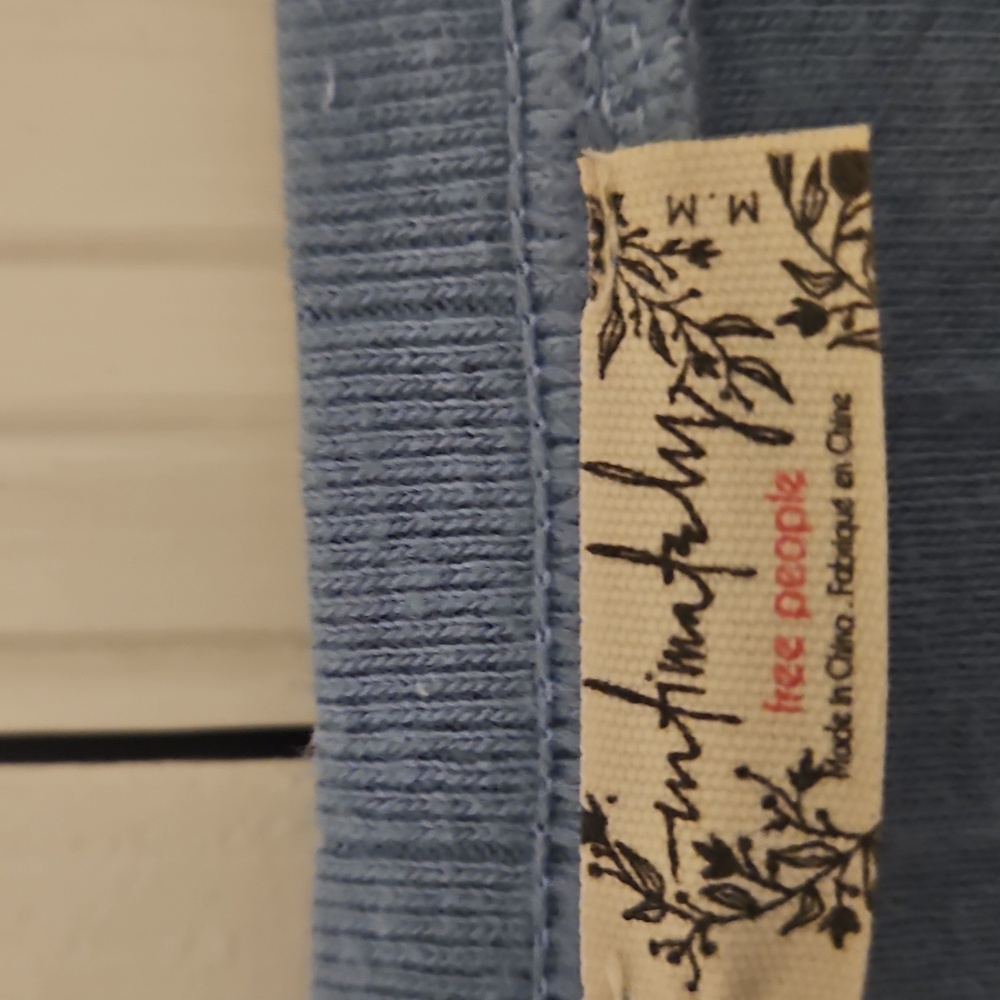 Free People Blue Ribbed Bodysuit - Picture 6 of 7
